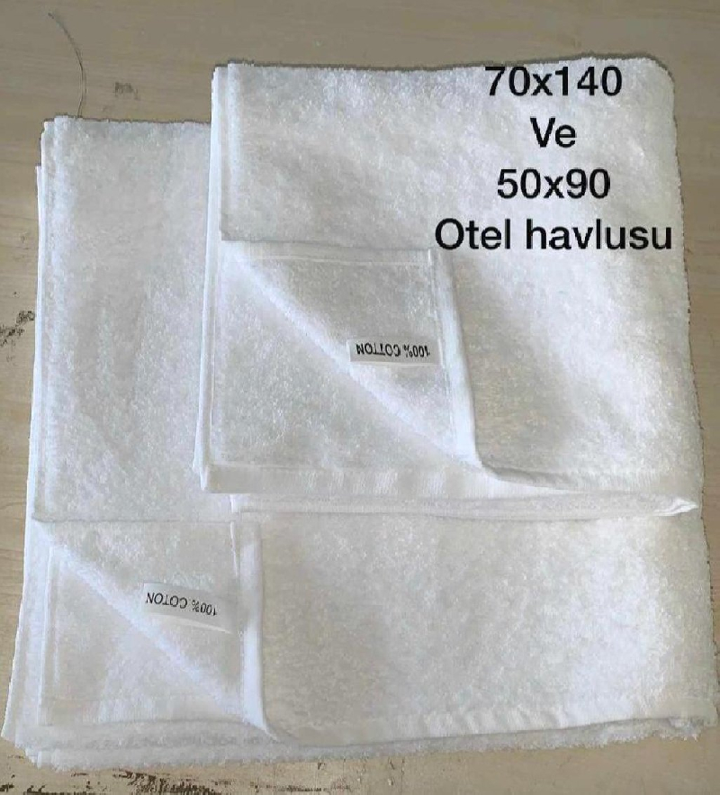 50X90 OTEL HAVLUSU BEYAZ PAMUKLU 230 GR